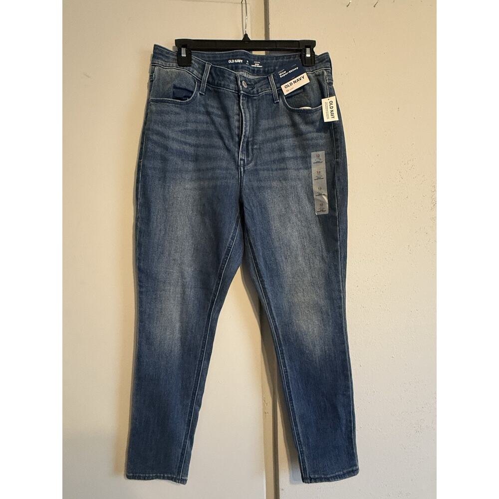 Old Navy WOW Super Skinny High Rise Jeans Women’s 12 Short Medium Wash NWT